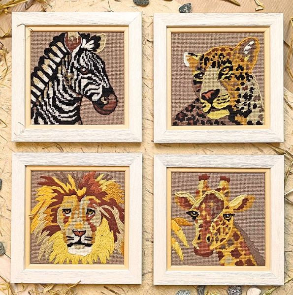 Majestic Animals Tapestry Kit, Needlepoint Kit - Glorafilia