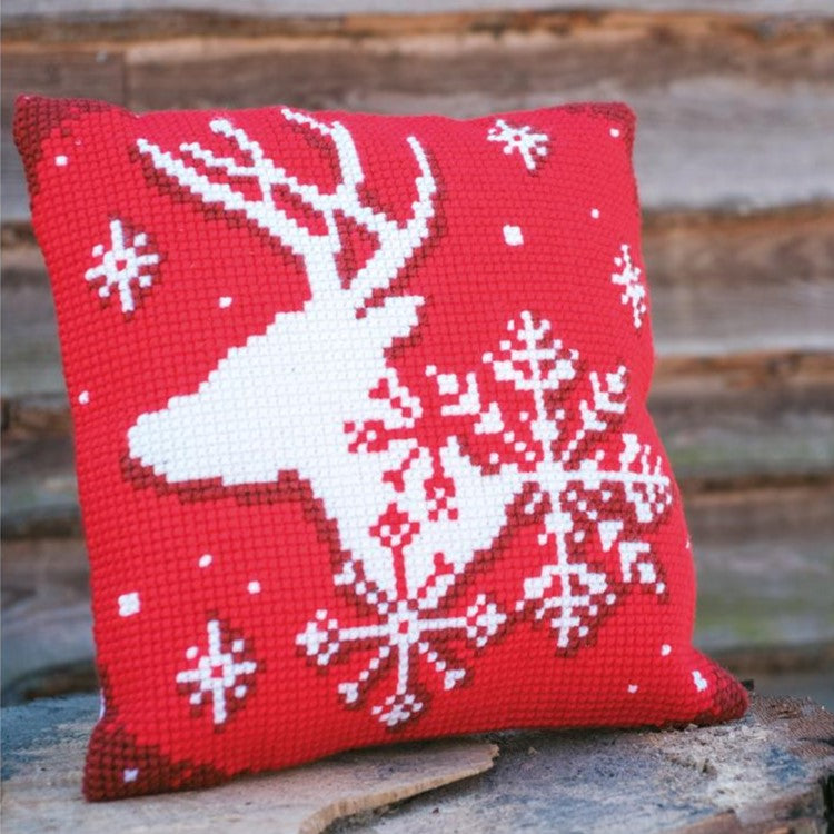 Christmas Stag and Snowflakes CROSS STITCH TAPESTRY Kit, Vervaco PN-0207161