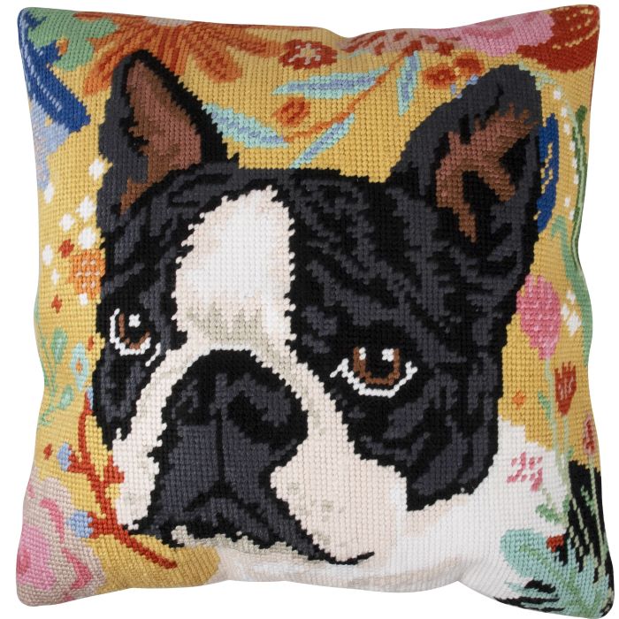 French Bulldog Tapestry Kit Cushion (with cushion back)