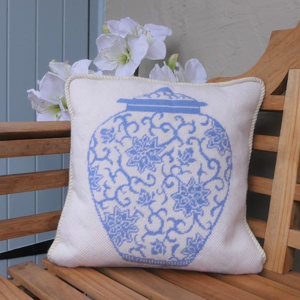 Ginger Jar Tapestry Kit, Needlepoint Kit - Heirloom Needlecraft