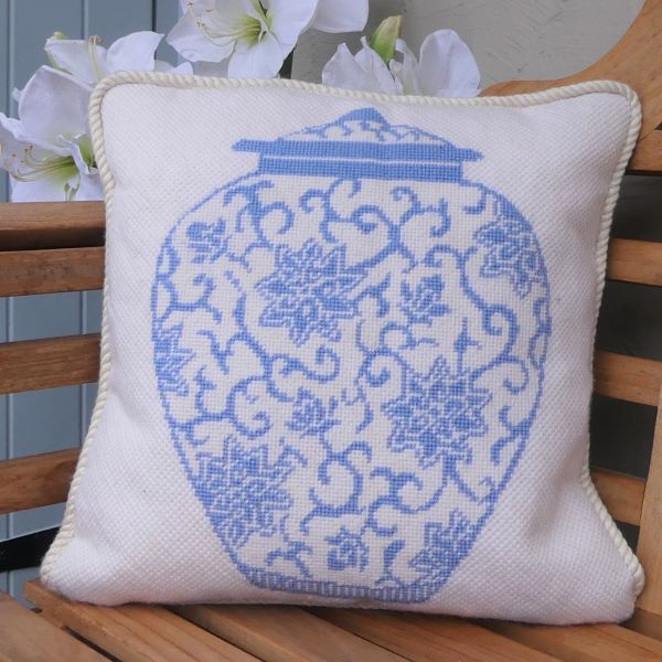 Ginger Jar Tapestry Kit, Needlepoint Kit - Heirloom Needlecraft