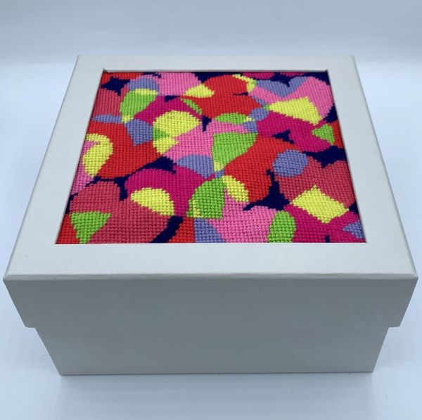 Rainbow Hearts Keepsake Box (COUNTED) Tapestry Kit - Appletons