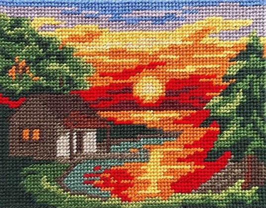 Sunset Cabin Tapestry Kit - Gobelin-L