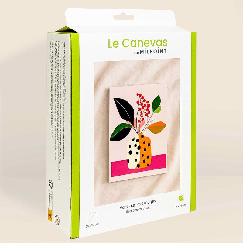 Red Bloom Vase Tapestry Kit - Milpoint