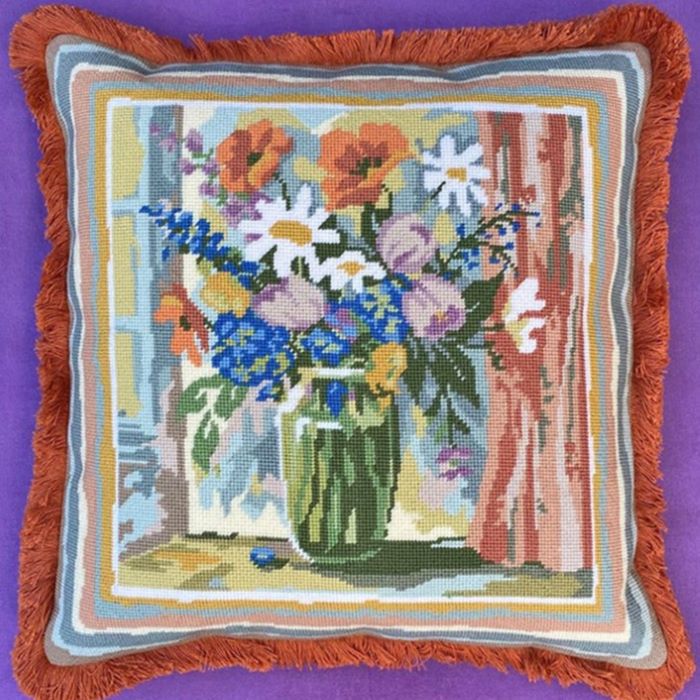 Vanessa's Still Life Flowers, Tapestry Kit, Needlepoint Kit - Glorafilia