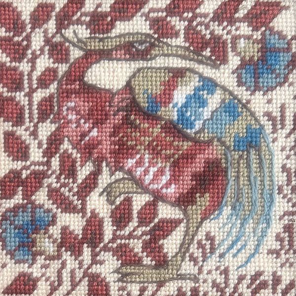 William de Morgan Heron Tapestry Kit, Needlepoint Kit - Glorafilia