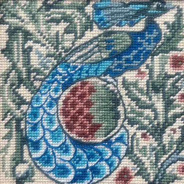 William de Morgan Peacock Tapestry Kit, Needlepoint Kit - Glorafilia