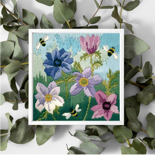 Anemones Long Stitch Kit - Derwentwater Designs