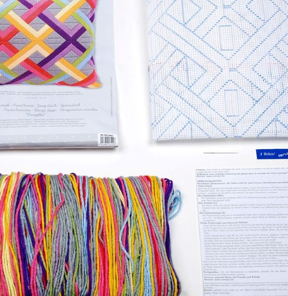 Colourful Diagonals Long Stitch Kit - Vervaco