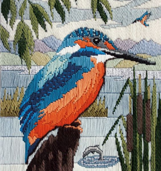 Kingfisher Long Stitch Kit - Derwentwater Designs