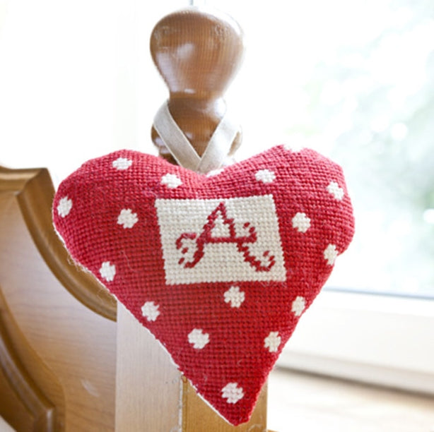 Alphabet Heart Tapestry Kit (Red) - Cleopatra's Needle