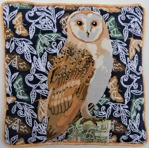 Barn Owl Tapestry Kit, Needlepoint Kit - Heirloom Needlecraft