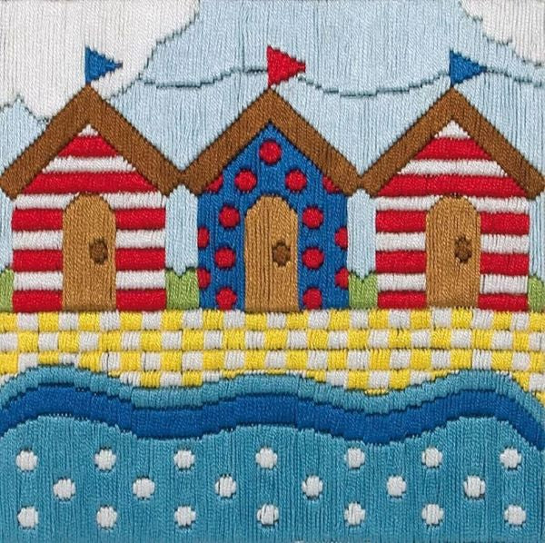 Beach Huts Long Stitch Kit - Anchor