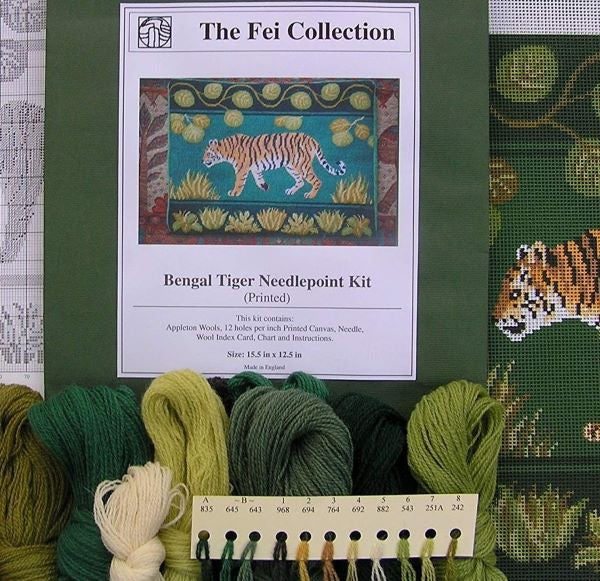 Bengal Tiger Needlepoint Tapestry Kit - The Fei Collection