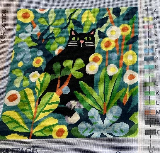 Black Cat Tapestry Kit - Heritage Crafts