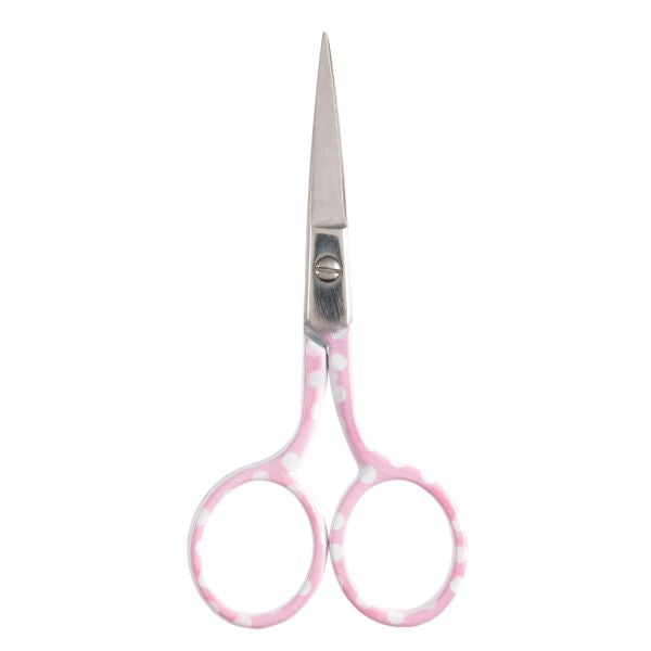 Polka Dot Pink Embroidery Scissors - Hemline - 9cm