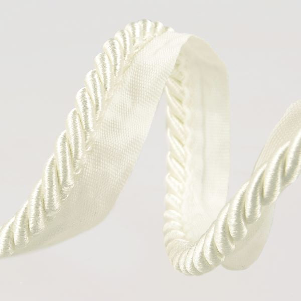 Cushion Trimming Cord, Flanged Twist Piping Cord - Antique White