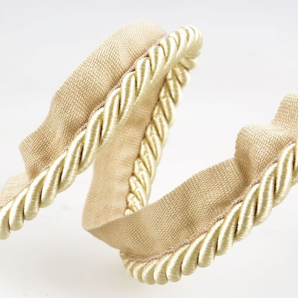 Cushion Trimming Cord, Flanged Twist Piping Cord - Beige
