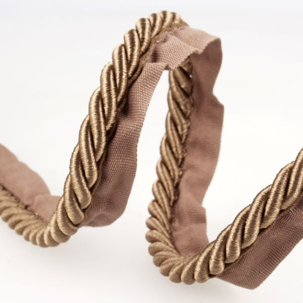 Cushion Trimming Cord, Flanged Twist Piping Cord - Fawn