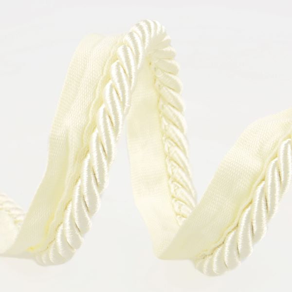 Cushion Trimming Cord, Flanged Twist Piping Cord - Ivory