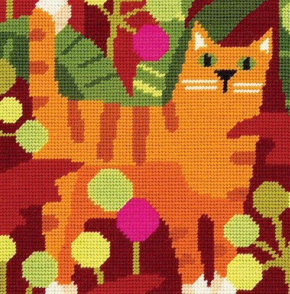 Ginger Cat Tapestry Kit - Heritage Crafts