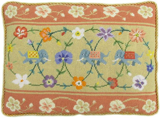 Indian Elephants Needlepoint Tapestry Kit - The Fei Collection