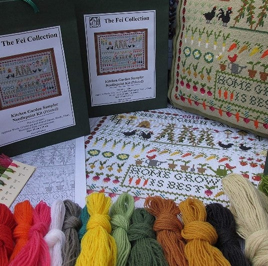 Kitchen Garden Sampler Needlepoint Tapestry Kit - The Fei Collection