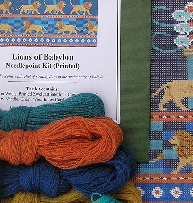 Lions of Babylon Needlepoint Tapestry Kit - The Fei Collection