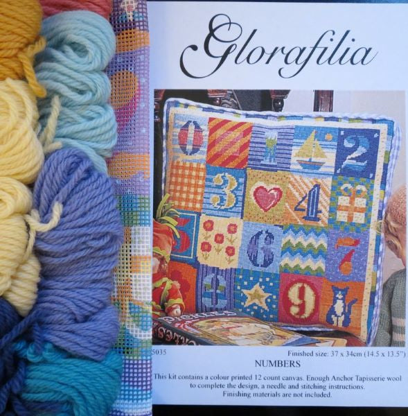 Numbers Tapestry Kit, Needlepoint Kit - Glorafilia