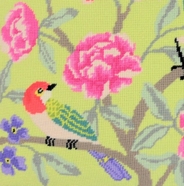 Pink Peony Tapestry Kit, Needlepoint Kit - Heirloom Needlecraft