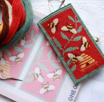 Red Bees Glasses Case Tapestry Kit - One Off Needlework
