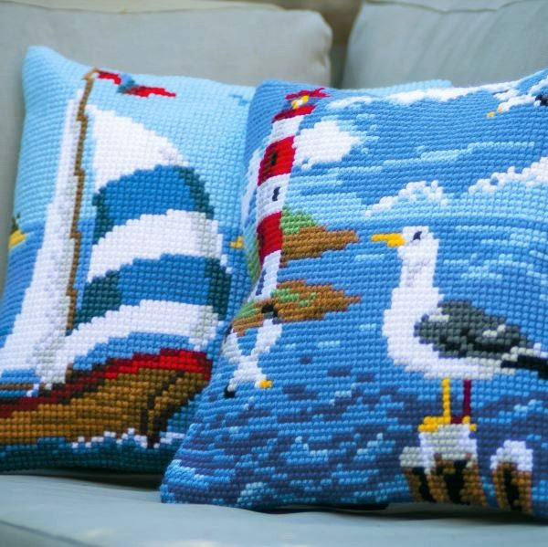 Lighthouse and Seagulls CROSS STITCH TAPESTRY Kit, Vervaco PN-0158364