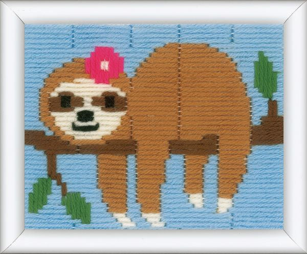 Sloth Long Stitch Kit - Vervaco