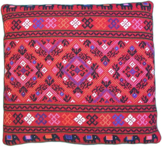 Thai Elephant Kelim Needlepoint Tapestry Kit - The Fei Collection