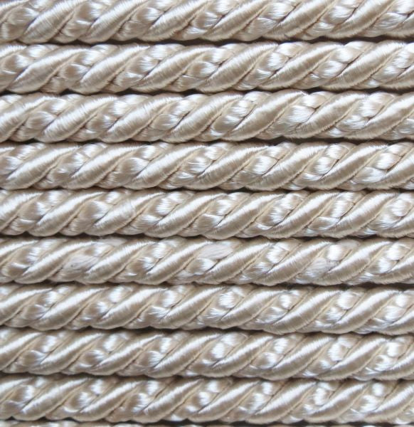 Cushion Trimming Cord, Cambridge Twist Piping Cord - Ivory 8mm