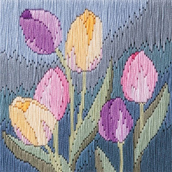 Tulips Long Stitch Kit - Derwentwater Designs