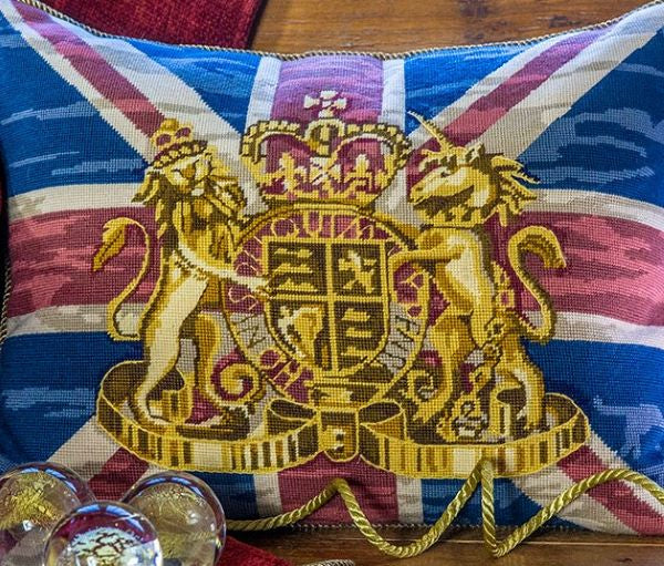 Union Jack Tapestry Kit, Needlepoint Kit - Glorafilia