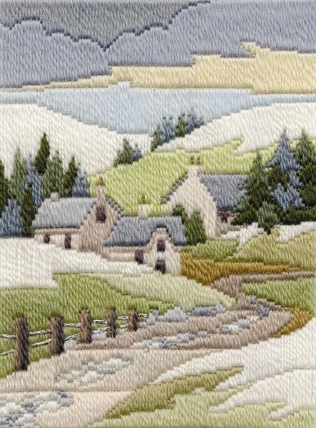 Winter Cottage Long Stitch Kit - Derwentwater Designs MLS12