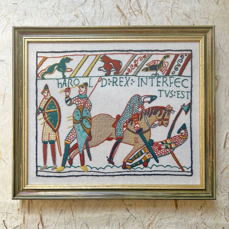 Bayeux Tapestry, Death of Harold CREWEL EMBROIDERY Kit - Glorafilia