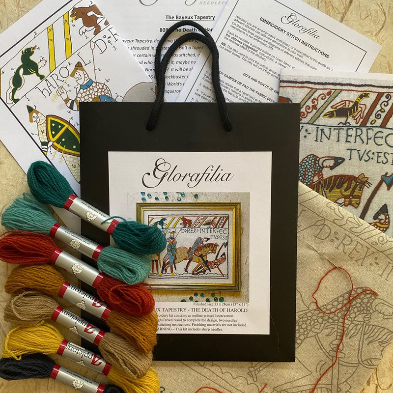 Bayeux Tapestry, Death of Harold CREWEL EMBROIDERY Kit - Glorafilia