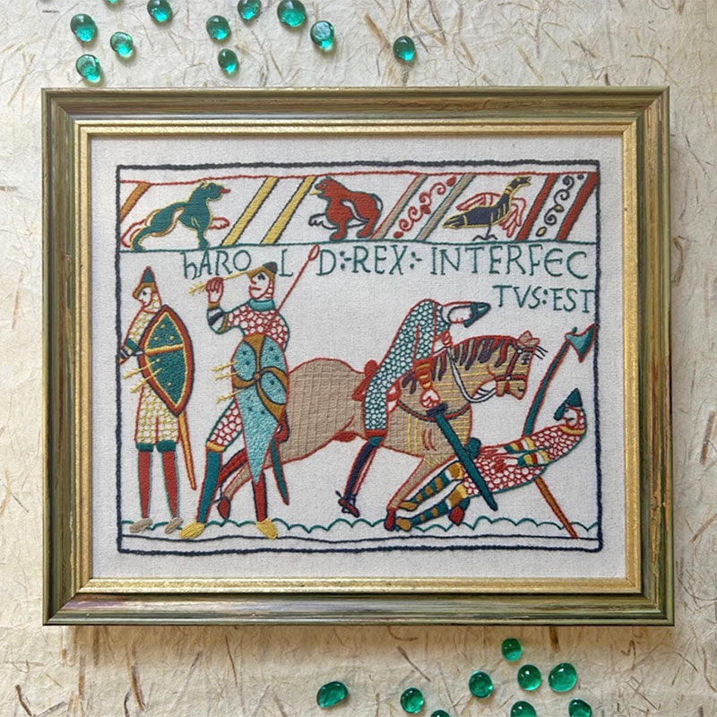 Bayeux Tapestry, Death of Harold CREWEL EMBROIDERY Kit - Glorafilia