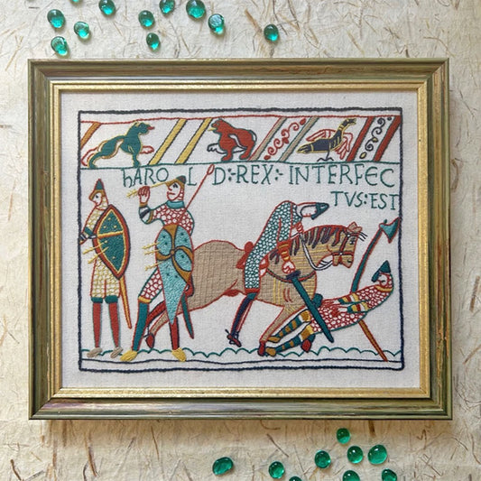 Bayeux Tapestry, Death of Harold CREWEL EMBROIDERY Kit - Glorafilia