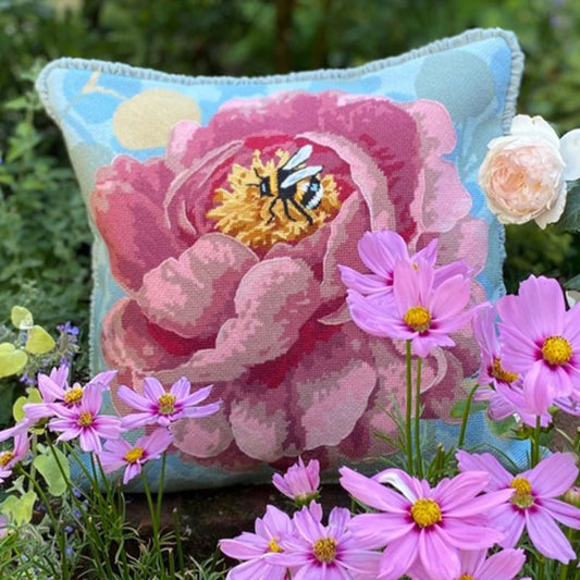 Bee in Bloom Tapestry Kit, Needlepoint Kit - Glorafilia