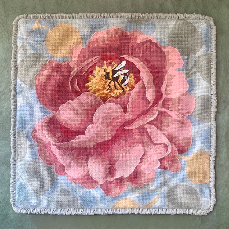 Bee in Bloom Tapestry Kit, Needlepoint Kit - Glorafilia