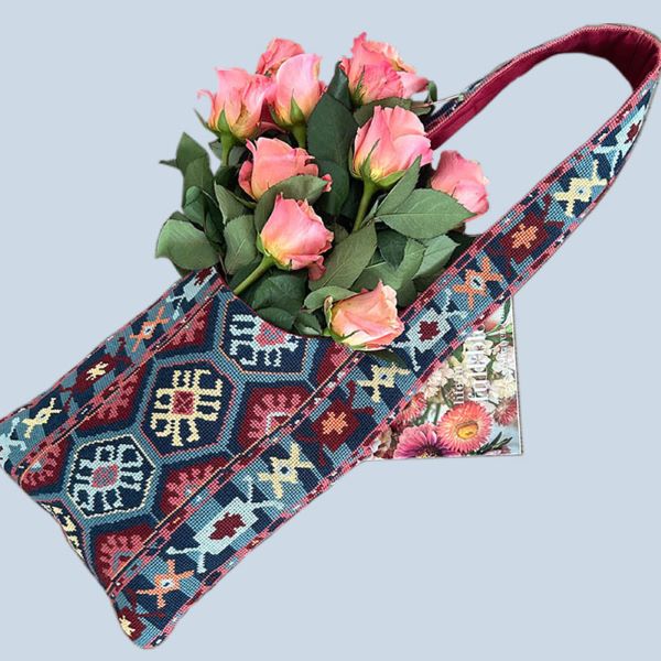 Bergama Shoulder Bag Tapestry Kit, Needlepoint Kit - Glorafilia