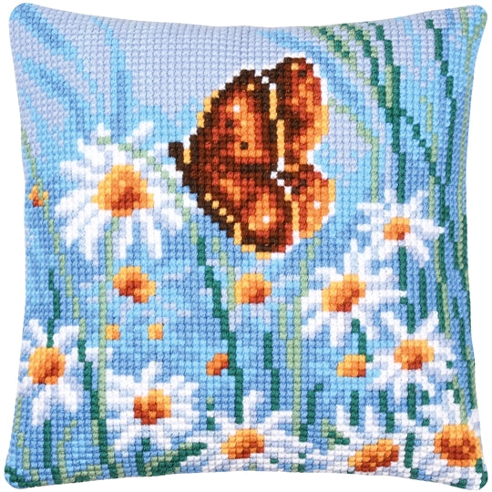 Butterfly Daisies CROSS STITCH TAPESTRY Kit, Vervaco PN-0203670