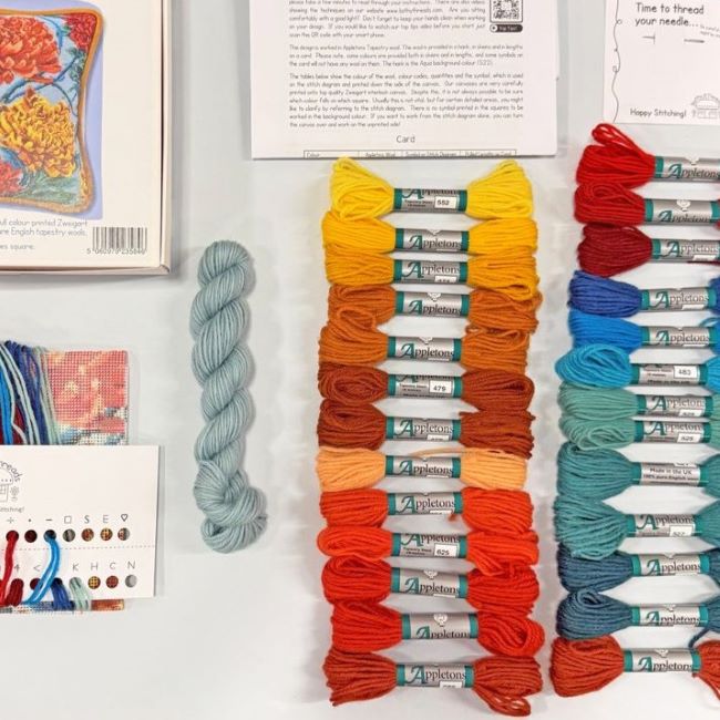 Caustic Chrysanthemums Tapestry Kit - Bothy Threads