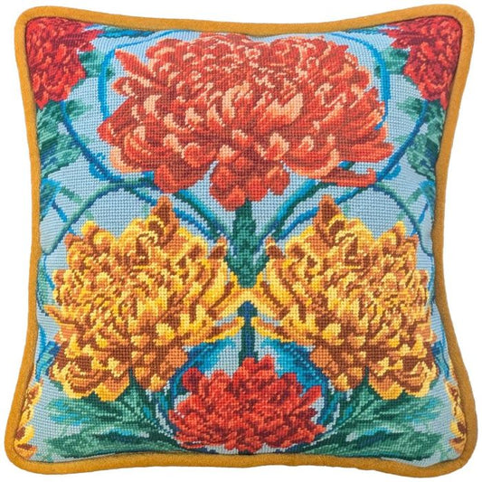 Caustic Chrysanthemums Tapestry Kit - Bothy Threads