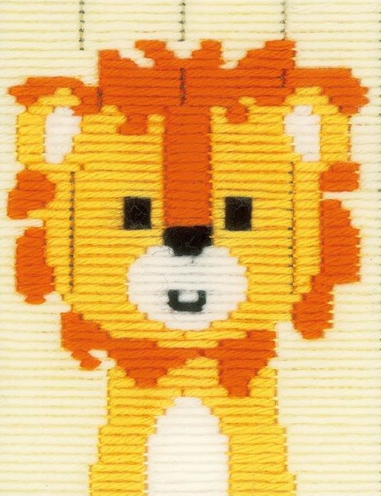 Cheeky Lion Long Stitch Kit - Vervaco