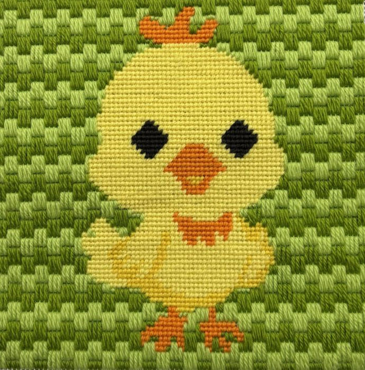 Spring Chick Tapestry Kit, Chuck - Sew Needlecraft